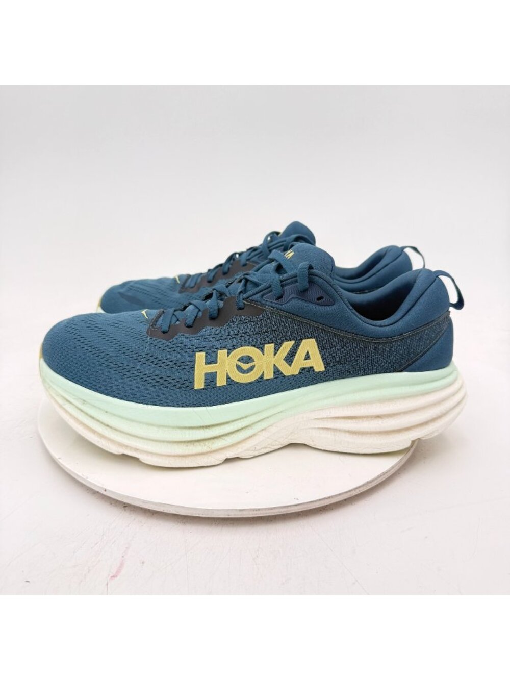 Hoka One One Bondi 8 Men Size 12.5D 1123202 MOBS Midnight Ocean Blue Steel Shoes